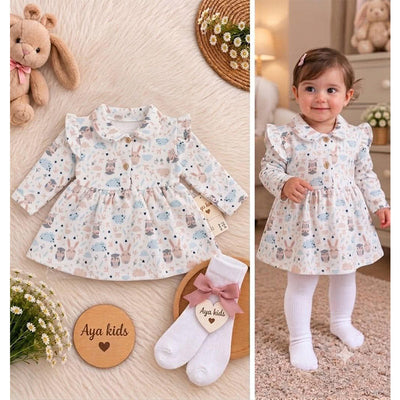 BELLA فستان بناتي شتوي