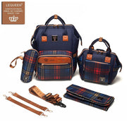 LEQUEEN 8TH GENERATION NEW BLUE CAROHAT GOLD SET مجموعه ليكوين الجيل الثامن جديد كاروهات ازرق - ذهبي