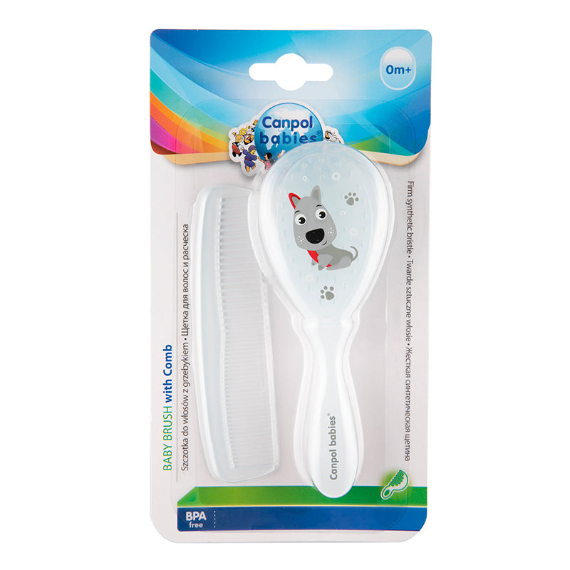 canpol babies طقم فرشاة ومشط