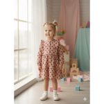 فستان كتان خريفي بناتي