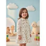 فستان كتان خريفي بناتي