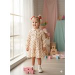 فستان كتان خريفي بناتي